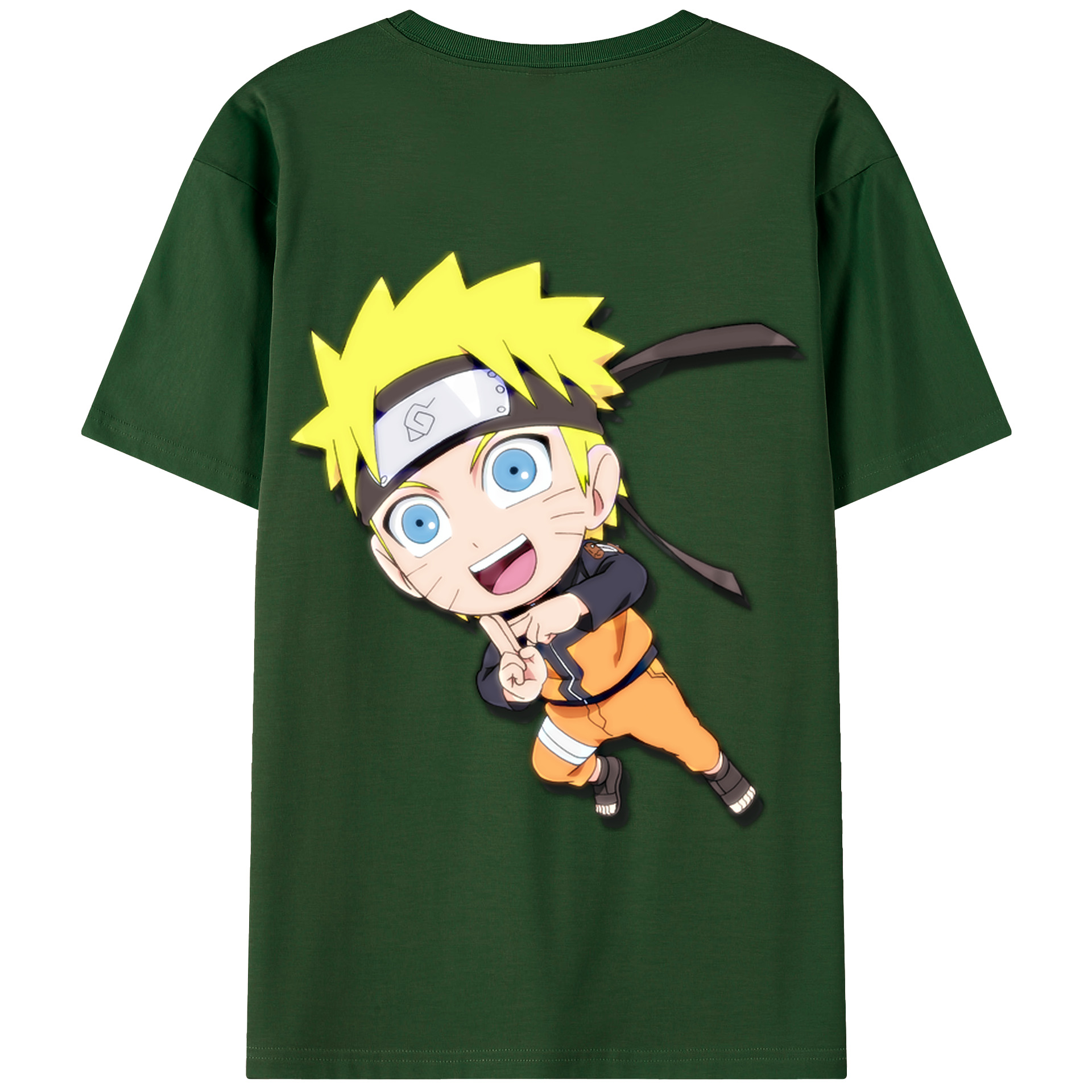 （画像用） NARUTO -ナルト- うずまき ナルト Uzumaki Naruto 綿100％半袖Tシャツ（背面プリント）